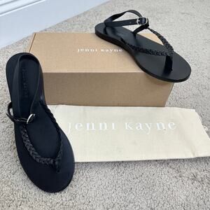 Jenni Kayne Leather Mila Sandals In Black.